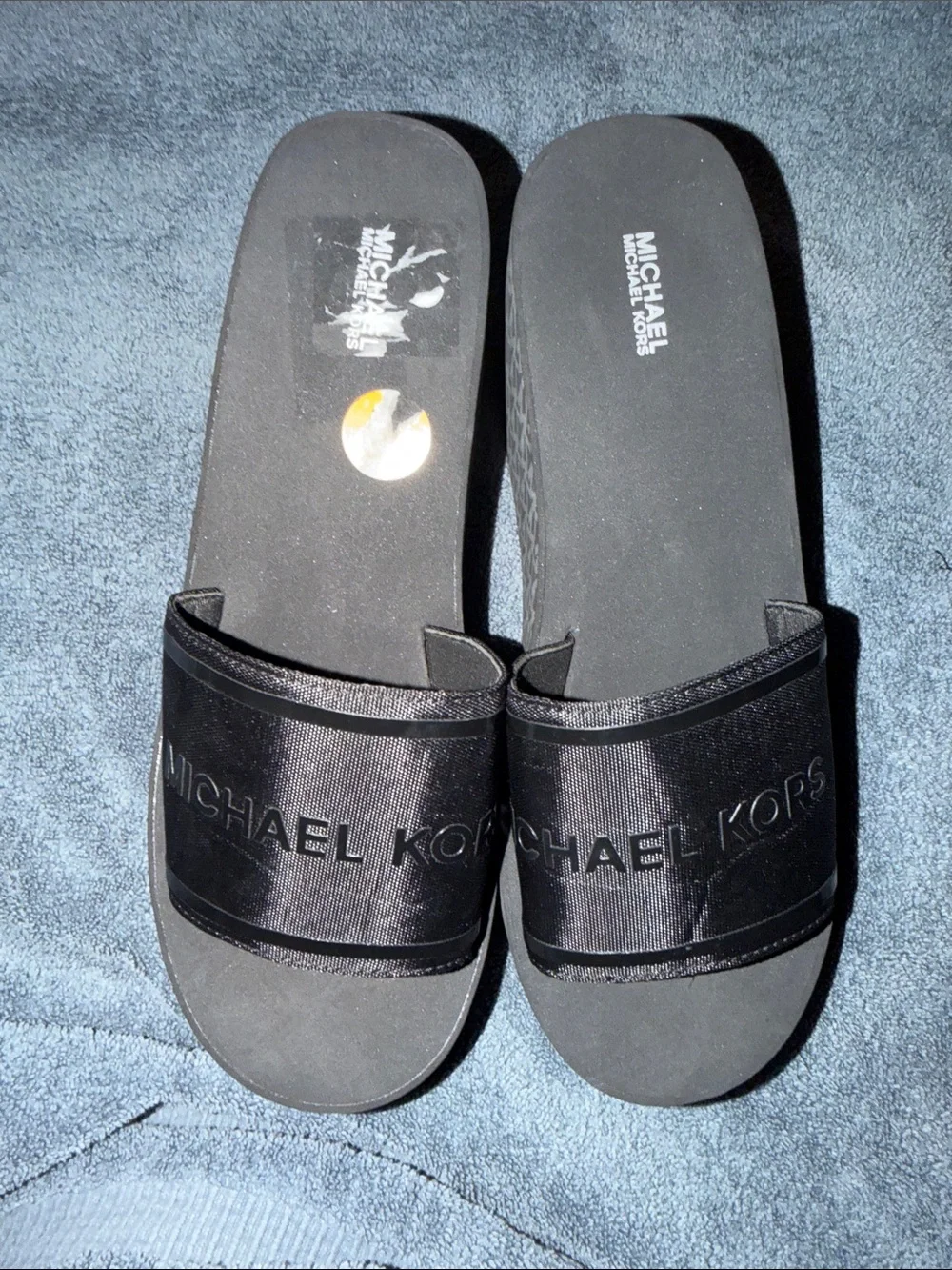 Michael Kors women’s Black Logo Slide Sandals